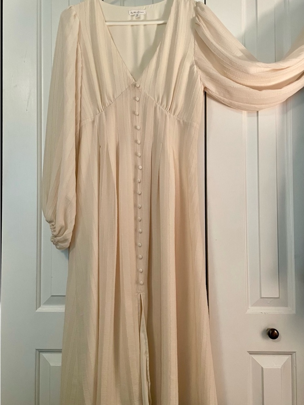 By The River Cream Cottagecore Midi Dress
